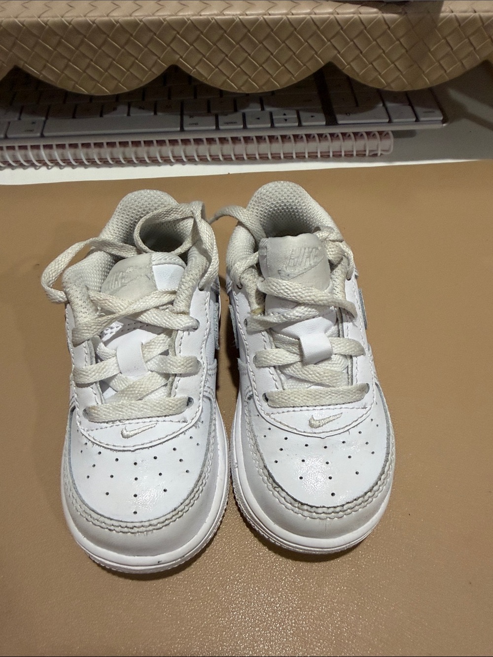 Nike Kids White and Light Gray Low-Top Sneakers